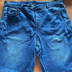 2 Pairs Universal Standard Denim Shorts- Medium and Light Distressed Sz18